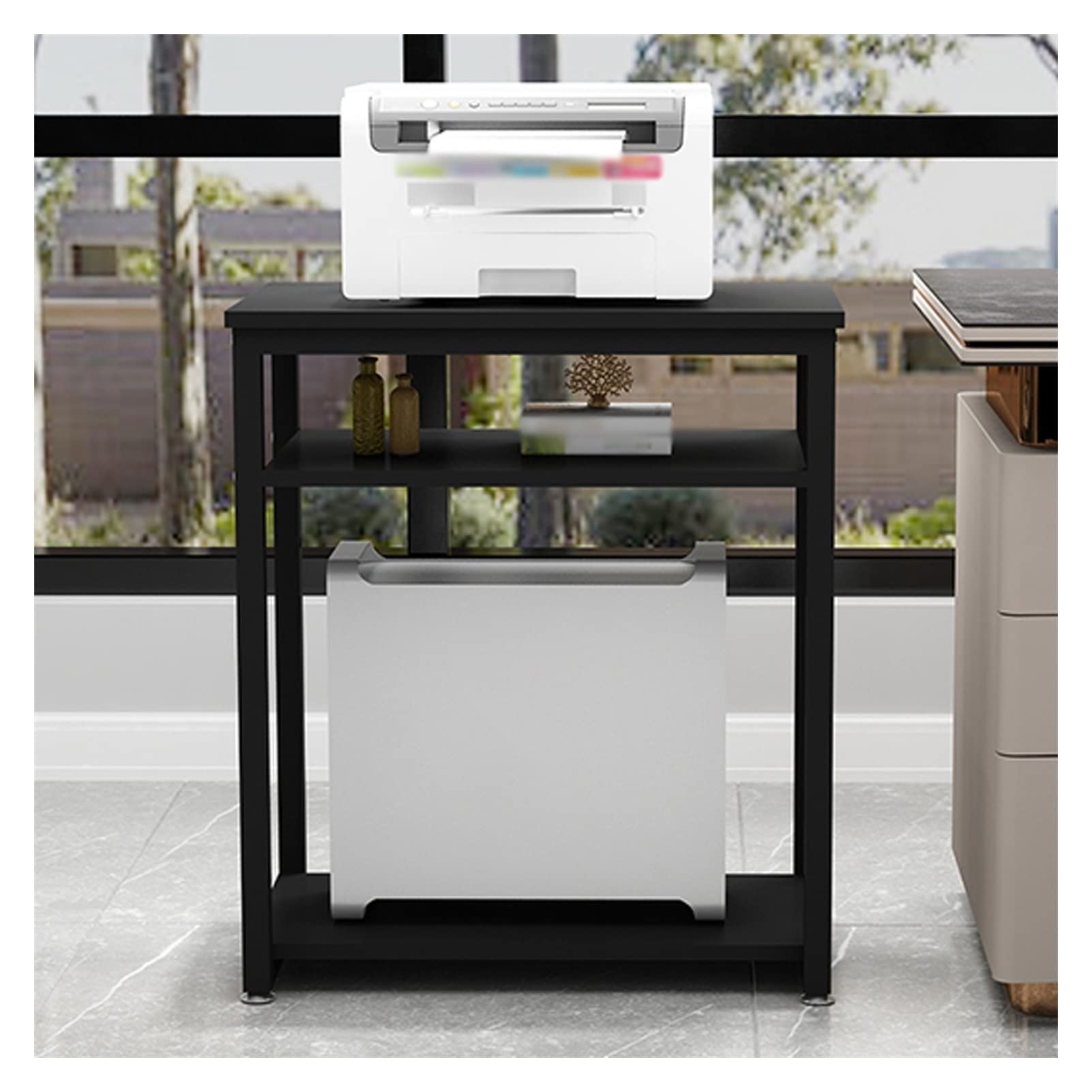 Porta Stampante Stampante Desktop Stampante a 3 Strati Contabilità Multifunzione Standshelf STOCKSHOP Stand Desktop for Shelf Office Storage & Organizzazione Accessori Scrivania(D)