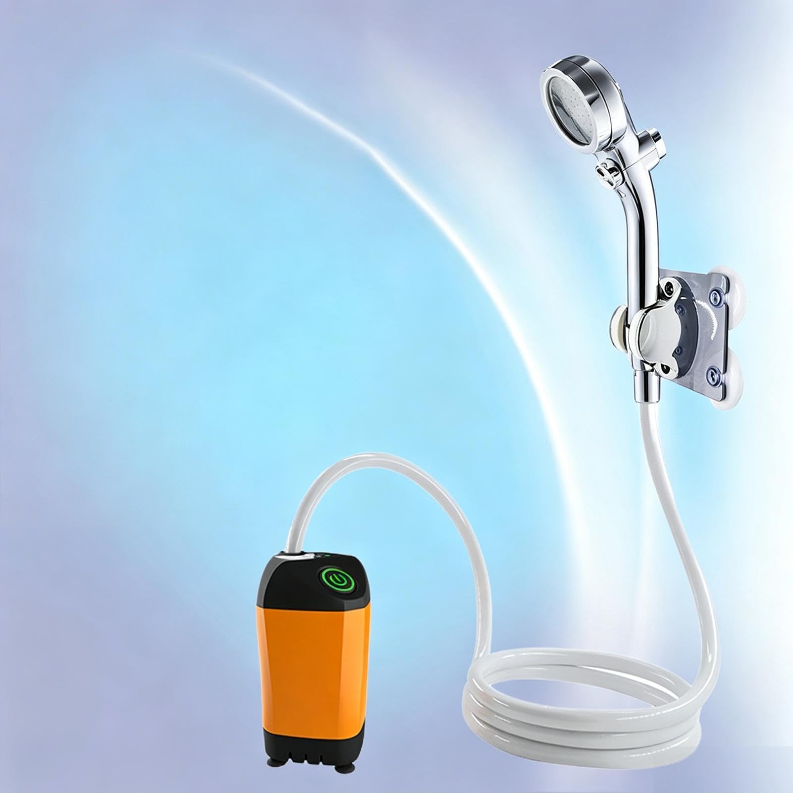 Camping Dusche Wasserdichtes Einfaches Wiederaufladbares Dusch-Sprühgerät | Camping Duschpumpe für Reisen Outdoor en Badezimmer Innenbereich Zuhause sowie Innenraumreinigung