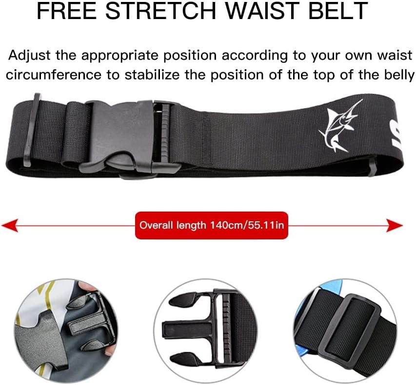 Adjustable Fishing Rod Belt, Lightweight Waist Fishing Rod Holder, Firm Snap Button Resizing, Angling Tools Accessories(Red)