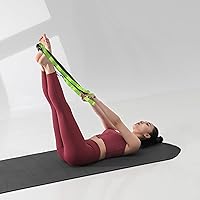 Vista 6 de SANKUU - Correas de yoga para estiramiento con 12 bucles, póster de entrenamiento, correas para estiramiento, equipo de terapia física, bandas