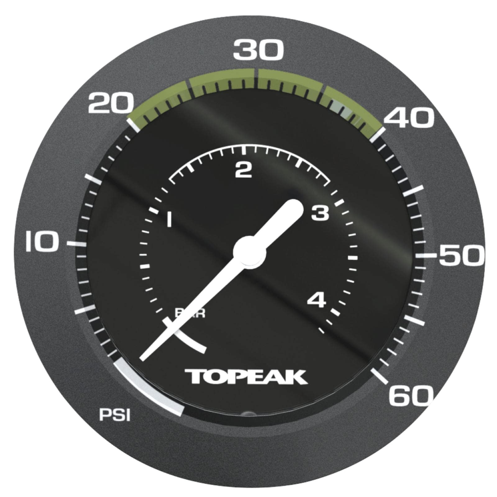 Topeak Standpumpe Joeblow Mountain ll, Schwarz Grün, 15700203