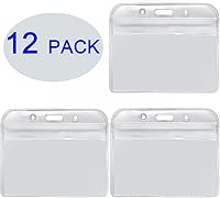 Vista 2 de YouOWO - 12 soportes para tarjetas de identificación para tarjetas de identificación, soporte para tarjetas de identificación es de 3.1 x 3.5 in, se