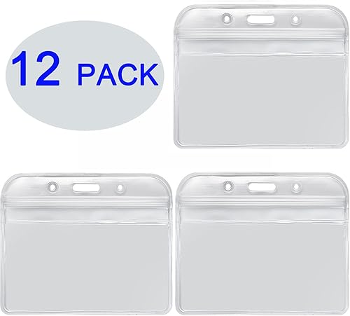 Miniatura 2 de YouOWO - 12 soportes para tarjetas de identificación para tarjetas de identificación, soporte para tarjetas de identificación es de 3.1 x 3.5 in, se