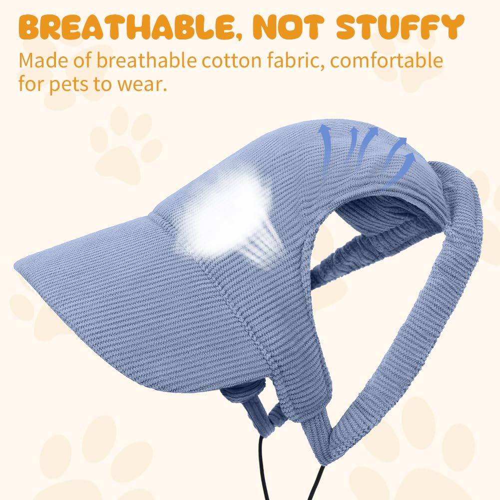 OFFCUP Dog Baseball Cap, Adjustable Summer Dog Sun Protection Hat with Ear Holes, Pet Cat Hat Visor Cap - Image 4