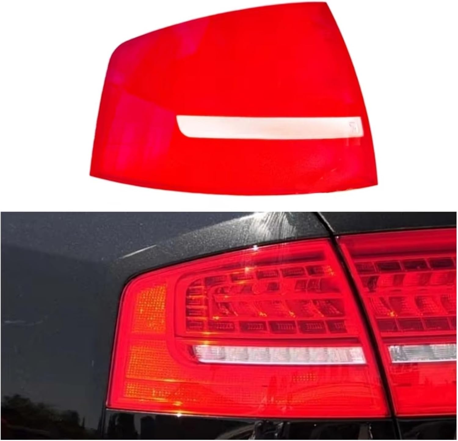 Tail Lamp cover For A8 A8L D3 2008 2009 2010 Car Rear Lights Shell Taillight Lens Cover Articles Replacement (Outside A Pair)