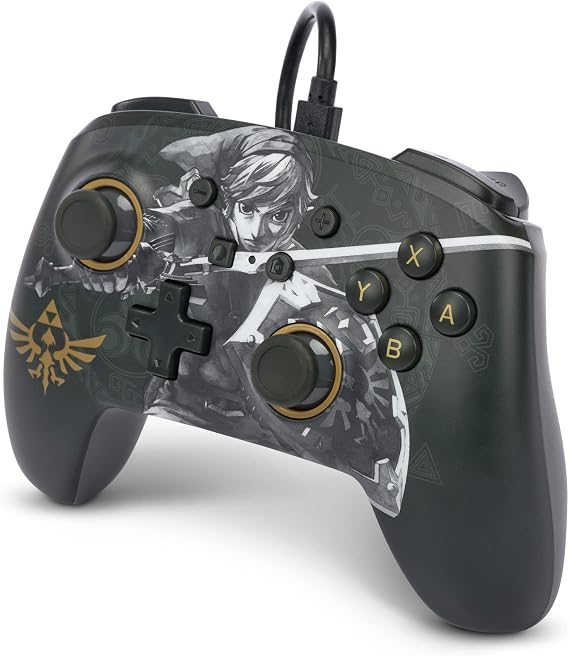 PowerA PowerA Advanced Wired Controller for Nintendo Switch - Battle-Ready Link-Battle-Ready Link, Black