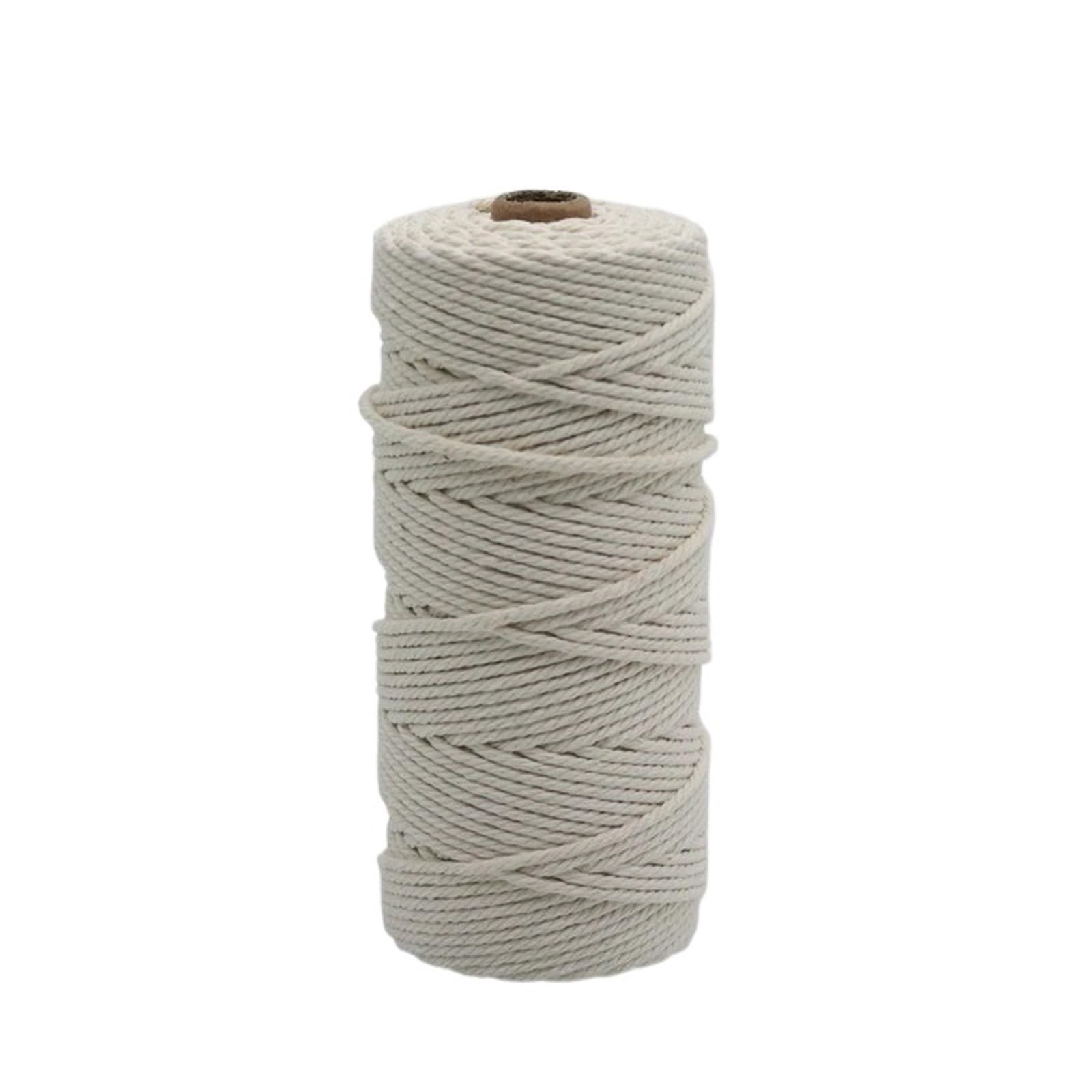 Cotton Macrame Cord 100m Macrame Cord 3.0mm/4mm Cotton Rope for Handmade Plant Hanger DIY Wall Hanging Making Arts Crafts(Color21,3.0mm-100m)