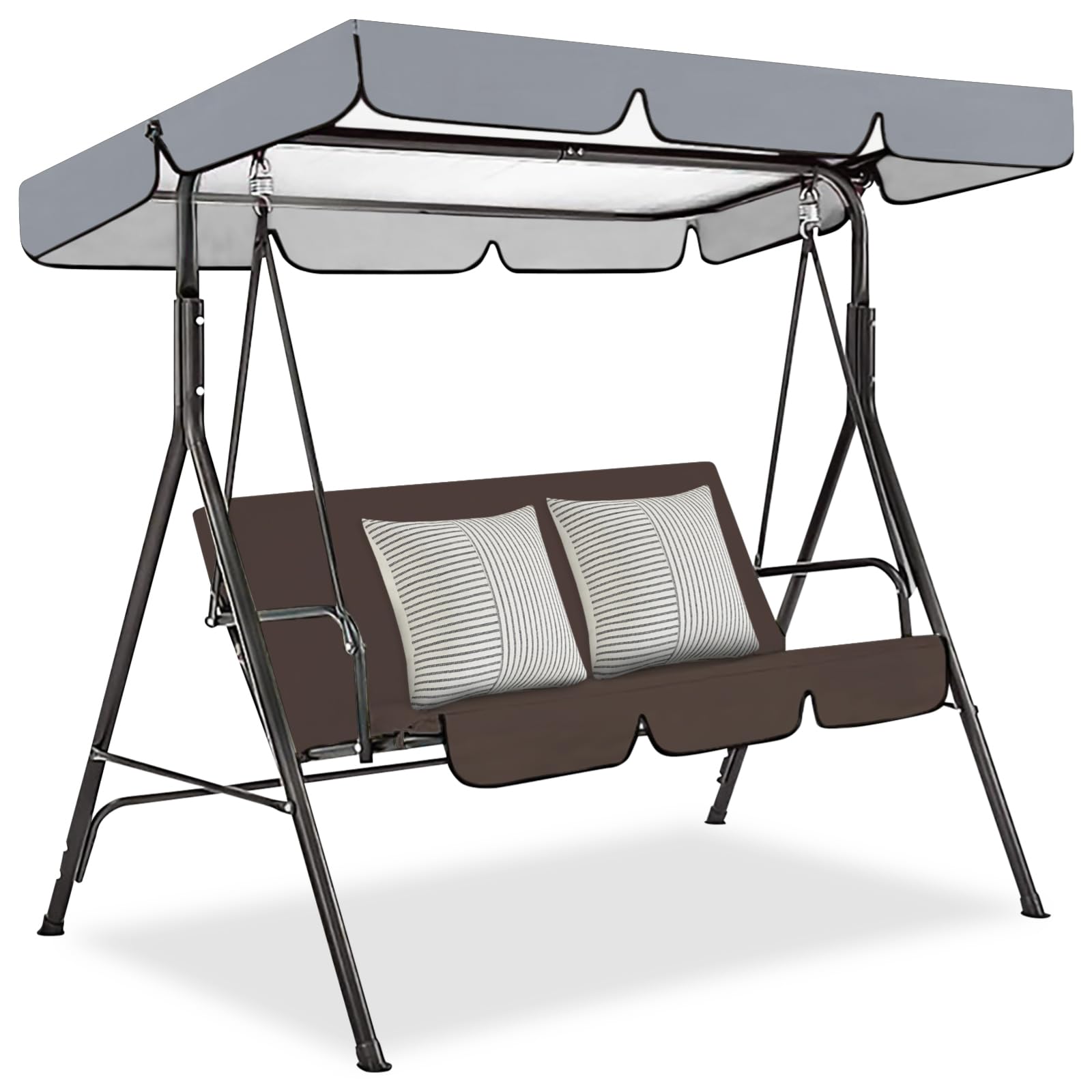 Patio Swing Canopy for 3Seat Swings,Waterproof & Sunproof Porch Swing Chair Top Cover