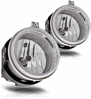 AUTOSAVER88Fog Lights Compatible with 2005 2006 2007 Dodge Caravan 2008 2009 2010 Challenger 2006 2007 2008 2009 Charger 2007-2009 Caliber 08-10 Chrysler Sebring 07-09 Jeep Patriot Compass Fog Lamps