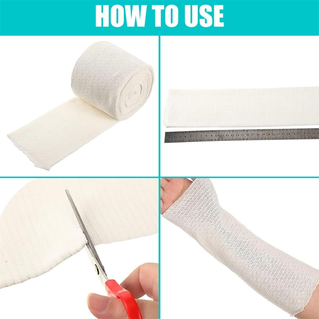 Tubular Bandages Elastic Support Bandage Size D Washable Compression Bandage Compression Wrap Roll for Arms Lower Legs 3in X 26ft