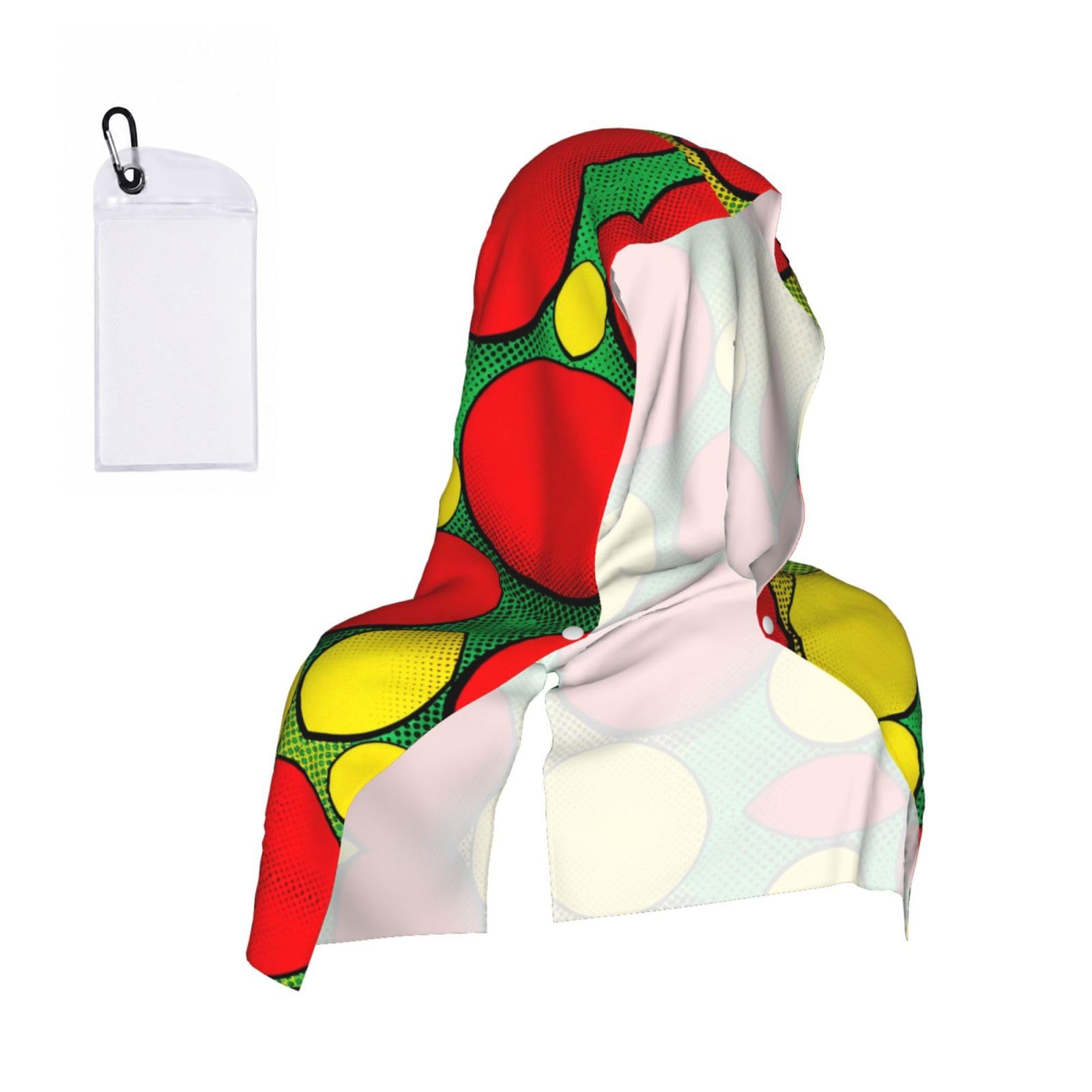 CNTDBU Dot Repeat Cooling Towel Hooded-Instant Chill Neck Cover for Sports, UV Cooling Rag for Running Gym