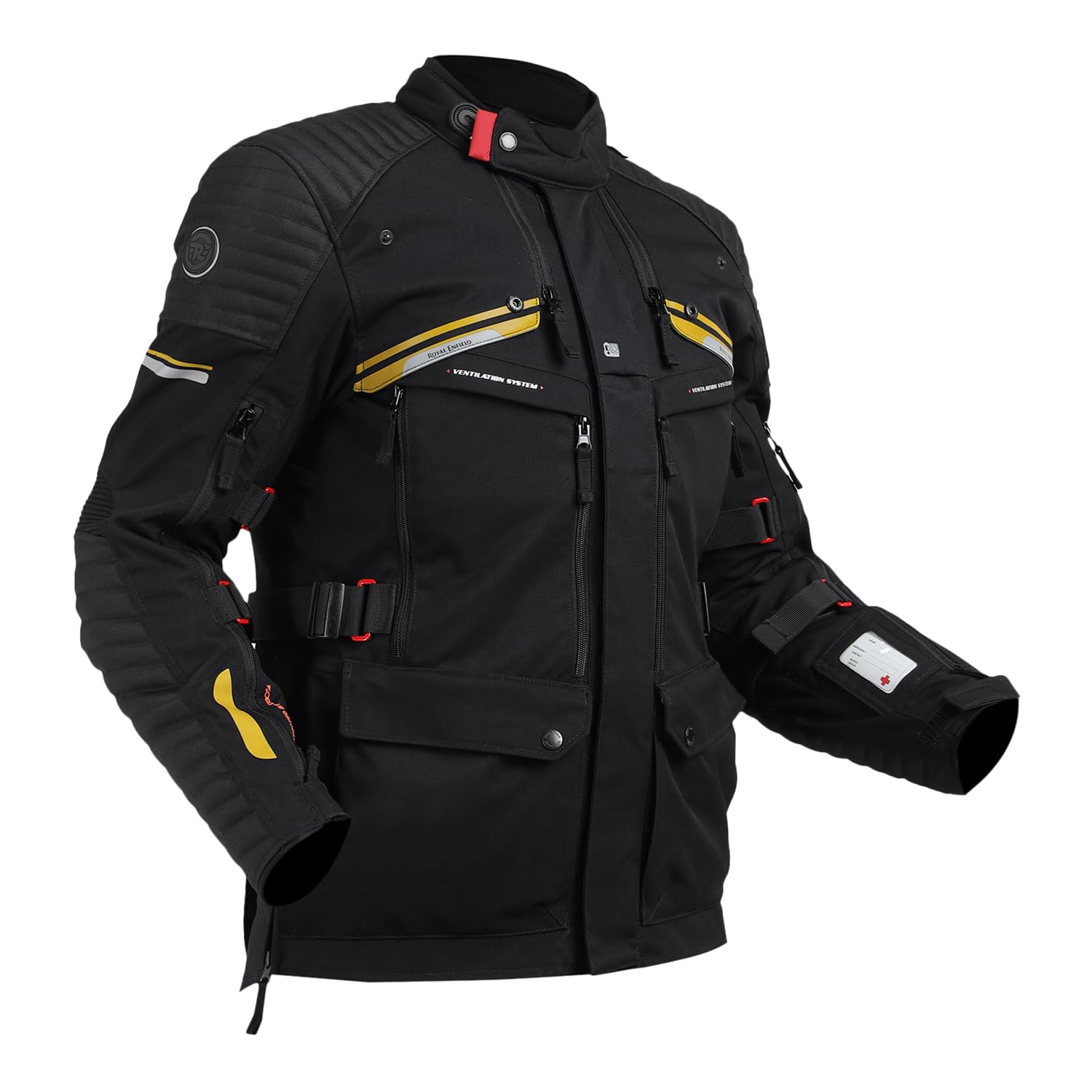 Royal Enfield NIRVIK PRINT OPTION BLACK & GOLD (2XL) 46 CM