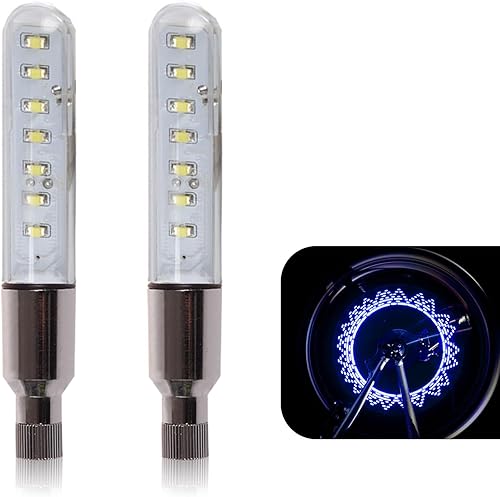 Miniatura 9 de 2 luces LED para rueda de bicicleta, luces impermeables de advertencia de bicicleta de montaña, cambio de patrón múltiple de 3.7 pulgadas, luz de