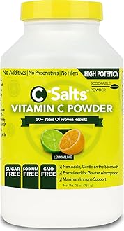 Vitamin C Powder - 100% Pure Buffered Ascorbic Acid Powder for Immune Support - Organic, Sugar-Free, Vegan, Non-GMO, Stomach-Friendly Supplement - Lemon Lime, 26 oz