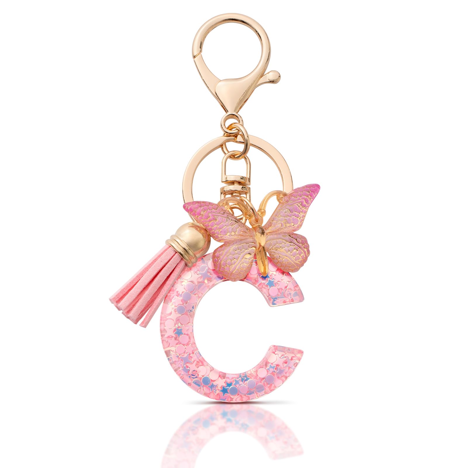MORSUNBELA Schlüsselanhänger Buchstabe Mädchen Anhänger Schlüssel schlüsselbund Buchstaben mit Anfangsbuchstabe für Frauen Damen