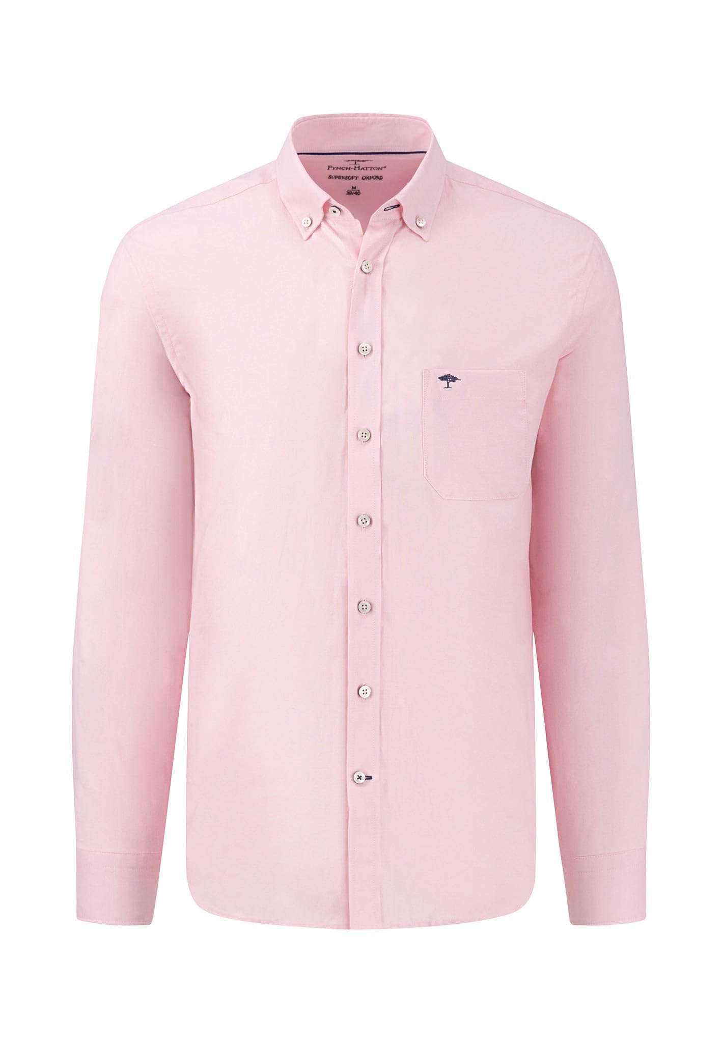 Fynch-Hatton Men's Pink Fynch Hatton 10005500 Long Sleeve Shirt L