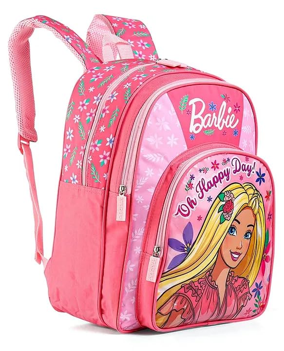 Image of STRIDERS Barbie School Backpack for Kids - Stylish, Lightweight Pink Backpack with Padded Comfortable Straps & Fun Graphic Design - Ideal for School & Travel