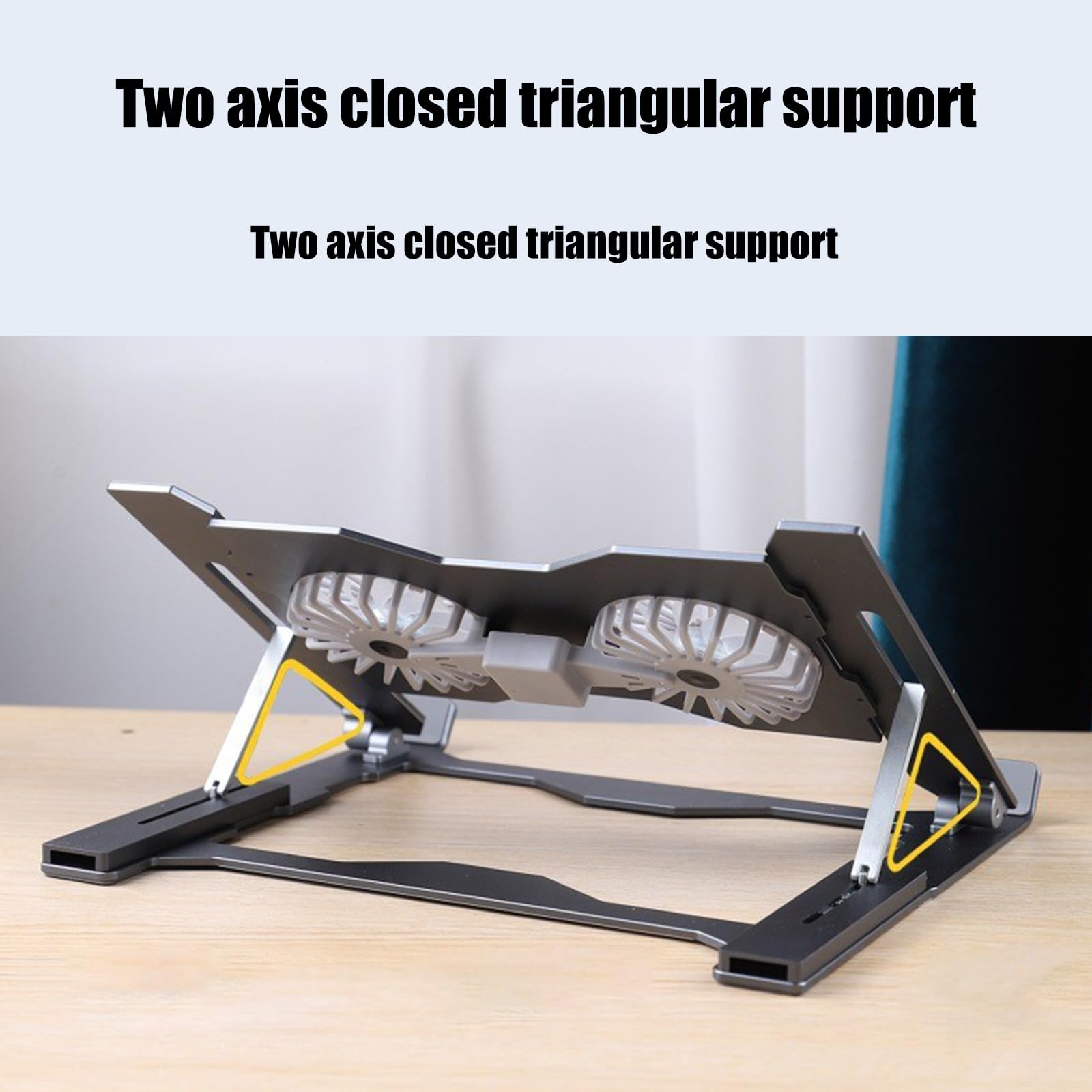 Supporto ergonomico per computer portatile da gioco con supporto regolabile, in alluminio ventilato con luci LED fredde, supporto per notebook ventilato