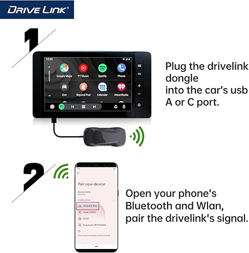 Miniatura 4 de DriveLink Nuevo adaptador inalámbrico Android Auto para coche con cable AA inalámbrico Android Auto Dongle 2023