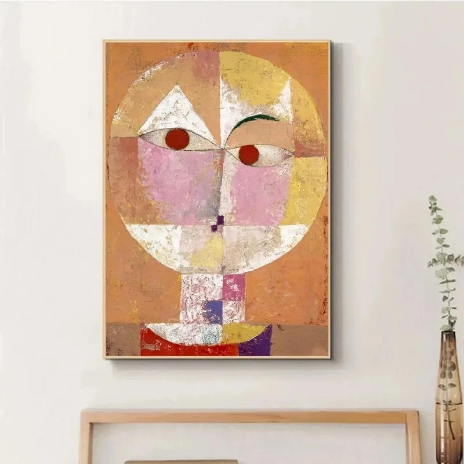 GKUVBF Vintage Paul Klee Abstract Artworks Exhibition Colorful Art Poster Canvas Painting Wall Print Picture Living Room Decor 60x80cm Frameless