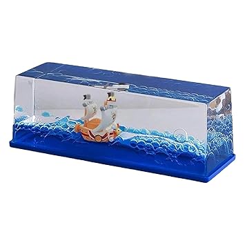 Fantasy Pirate Ship Liquid Display Bottle | 15cm Drift- Effect Sailing Ship in Fluid Glass Capsule | Premium Showpiece for Car, Home & Desk Decor | Gift for Boys, Friends & Anime Lovers