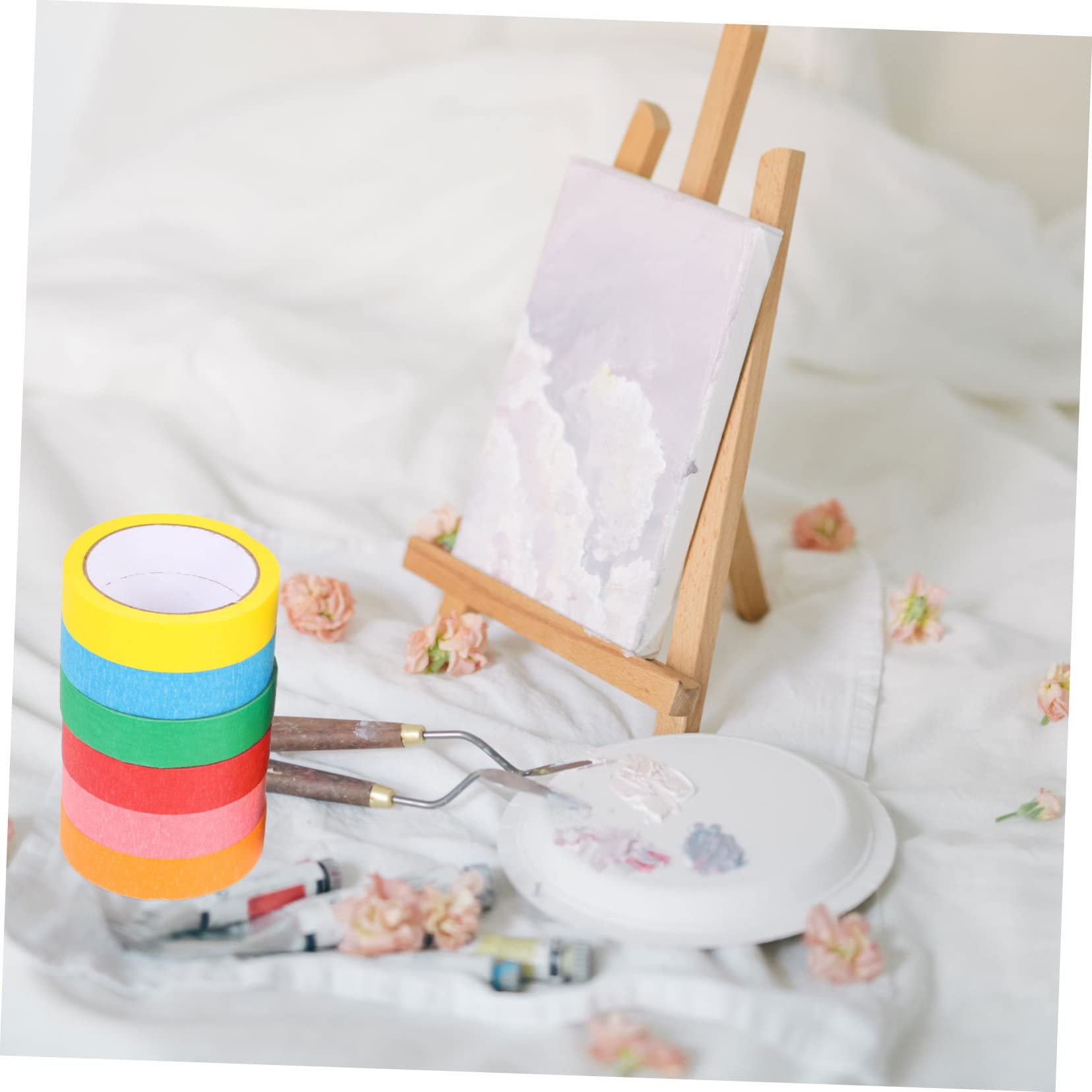 STOBOK Nastro per Mascheratura in Carta 12 Pezzi per Pittura | Adesivo per Superfici Varie, Resistenza al Calore e Strappo, Facile da Staccare senza Residui