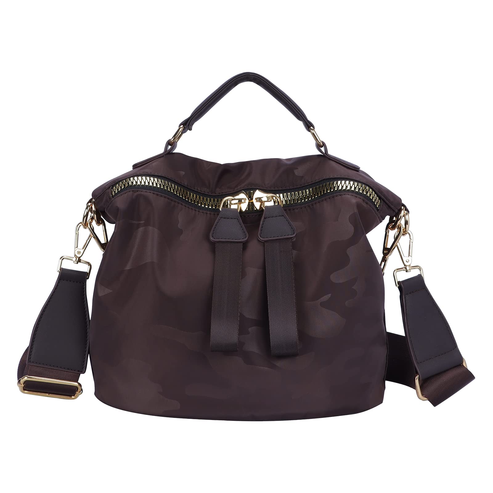 PAKFIEKS Nylon Crossbody Handbag for Women Anti-theft Purse Shopping Tote Bag Lightweight Shoulder Bag
