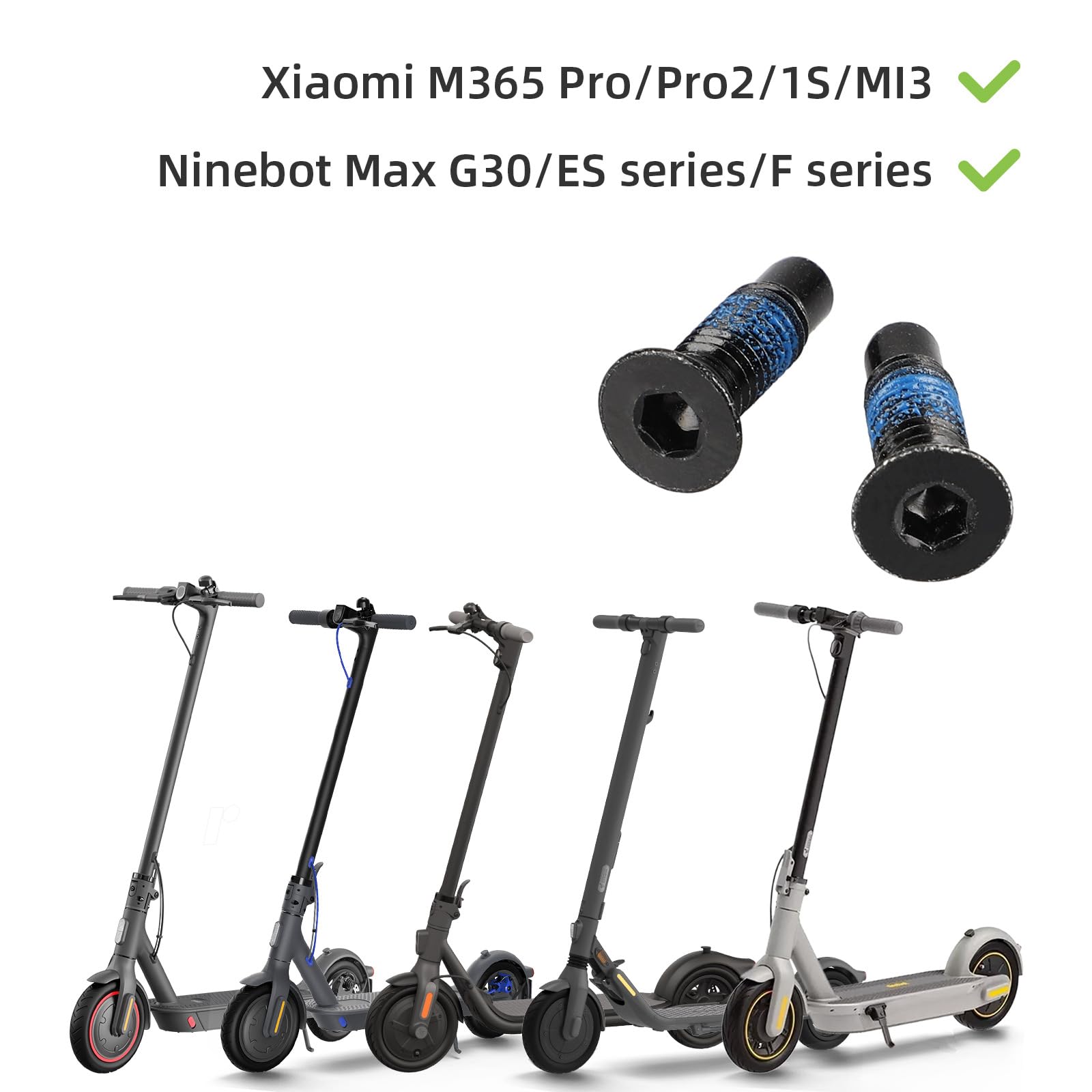 TREFAN Vis frontale antidérapante d'origine pour scooter électrique Xiaomi M365/Pro/Pro2/1S/MI3 Ninebot Max G30/ES/série F avec colle