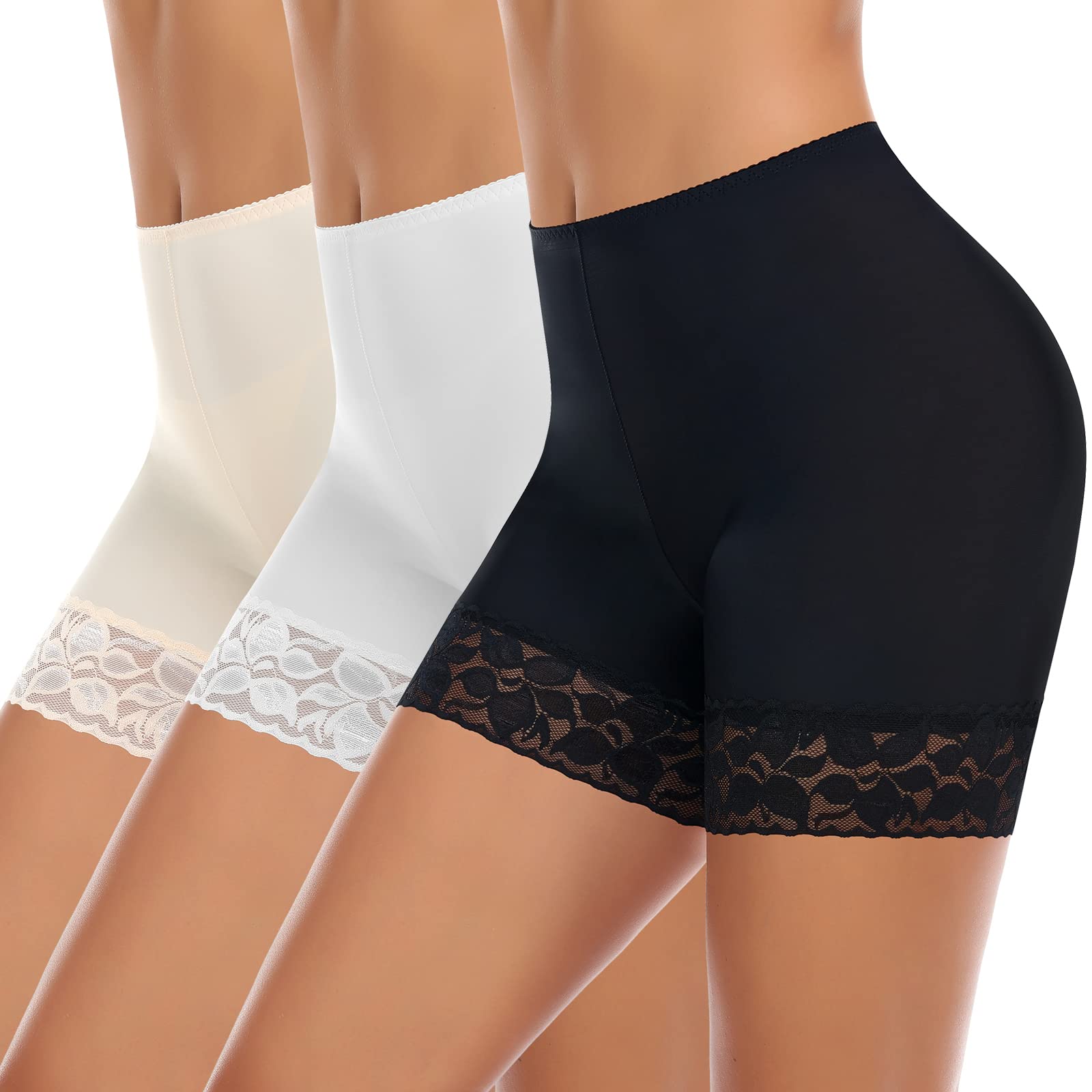 YARRCO Calzoncillos de encaje para mujer, pantalones cortos debajo de la falda, calzoncillos, calzoncillos tipo bóxer