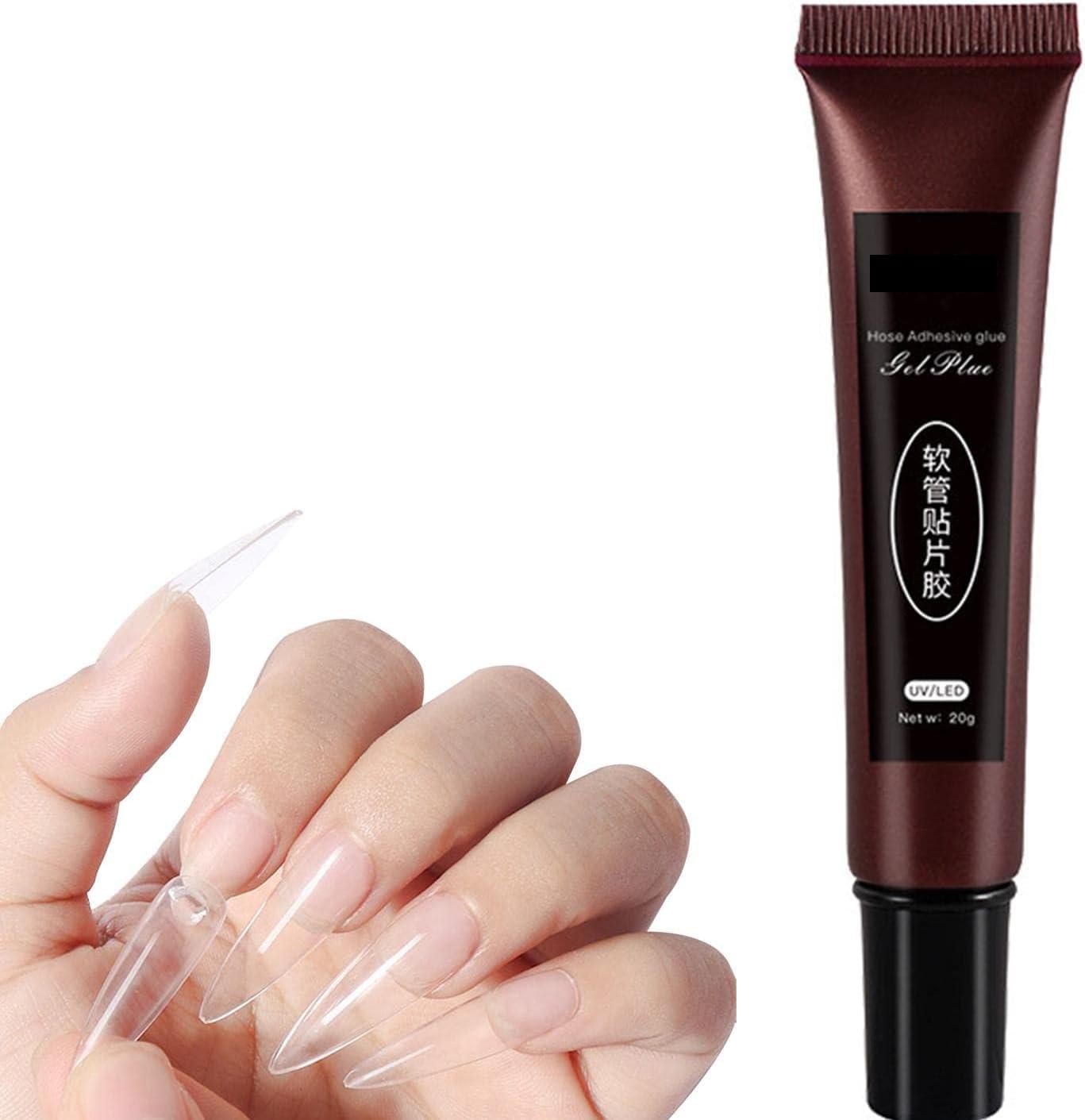 INOG Gel Nail Glue - 20ML Solid Gel for Soft Tips, Multifunctional Professional Tools, Strong Adhesive for Rhinestones, Charms and Gems-image-8