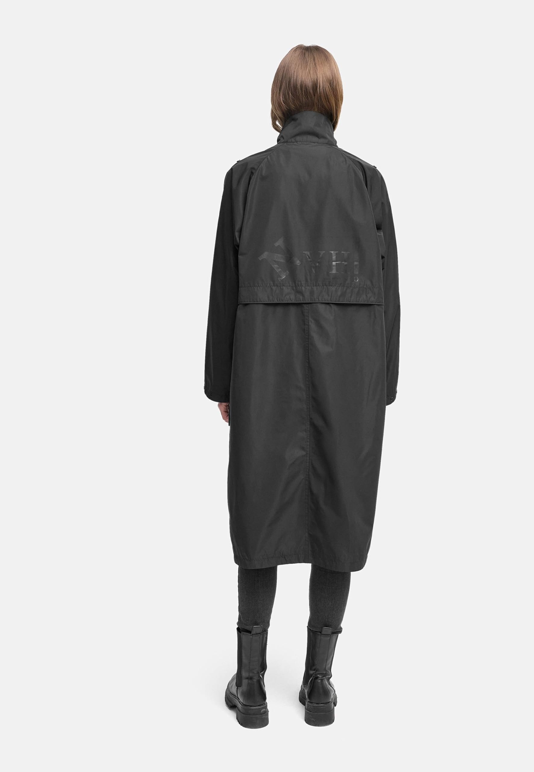 Navahoo Damska parka oversize, długa kurtka przejściowa z podwijanymi rękawami, Zenblüte 14 XS-3XL