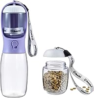Vista 16 de Botella de Agua para Perros con Contenedor de Comida, Tazón de Agua Portátil para Viajes para Cachorros, Dispensador Portátil para Mascotas