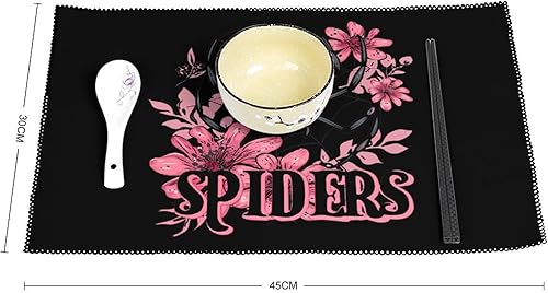 Miniatura 2 de Spider Spiders Placemats Set of 6 Resistant Table Mats Washable Place Mats for Dinner Party Table Decoration