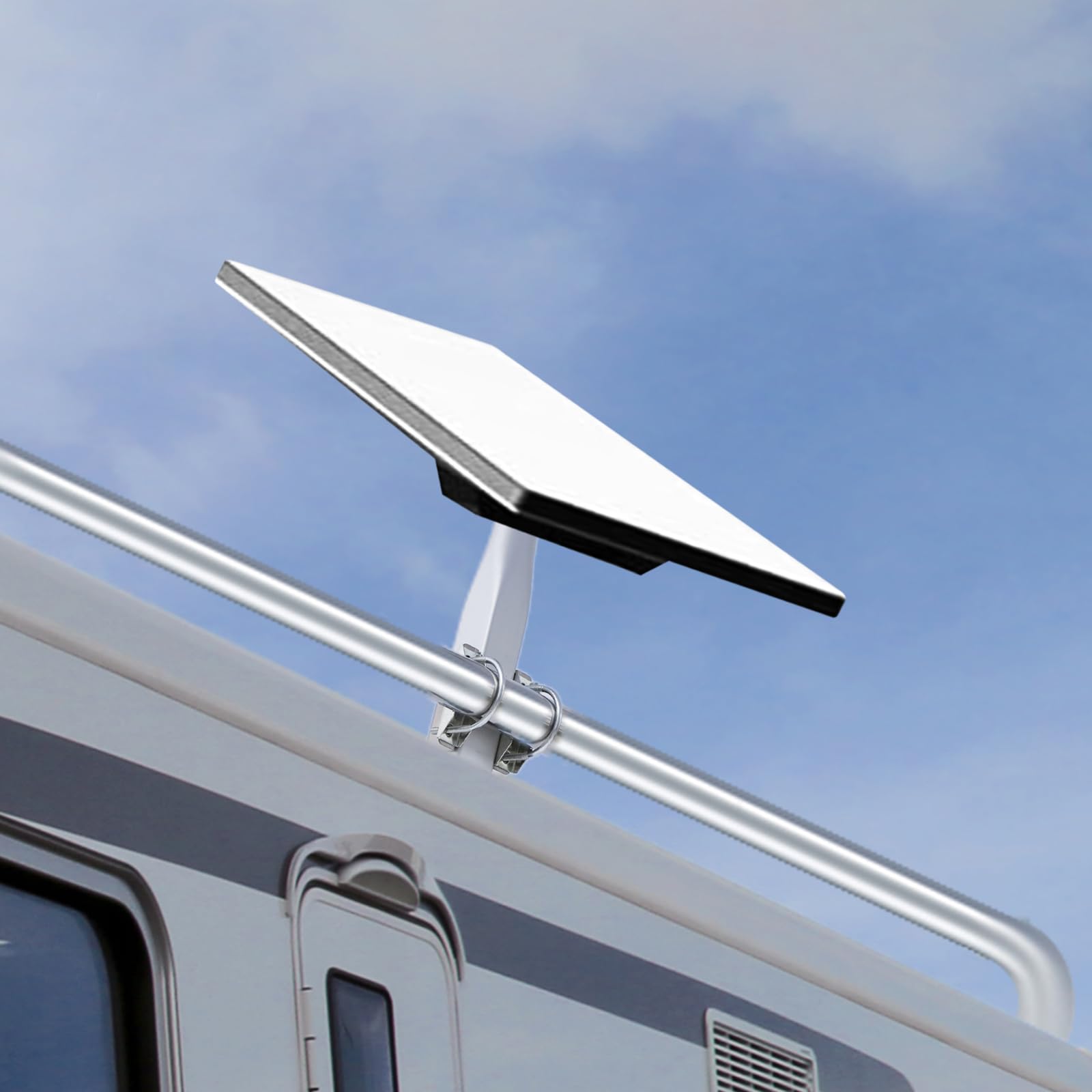 Outrails Starlink Mini Mount Kit, Starlink Mini RV Ladder Mount, Starlink V2 Mount, Starlink Adapter, with Pipe for RV/Yacht/Camper, Aluminum Alloy Starlink Accessories with Installation