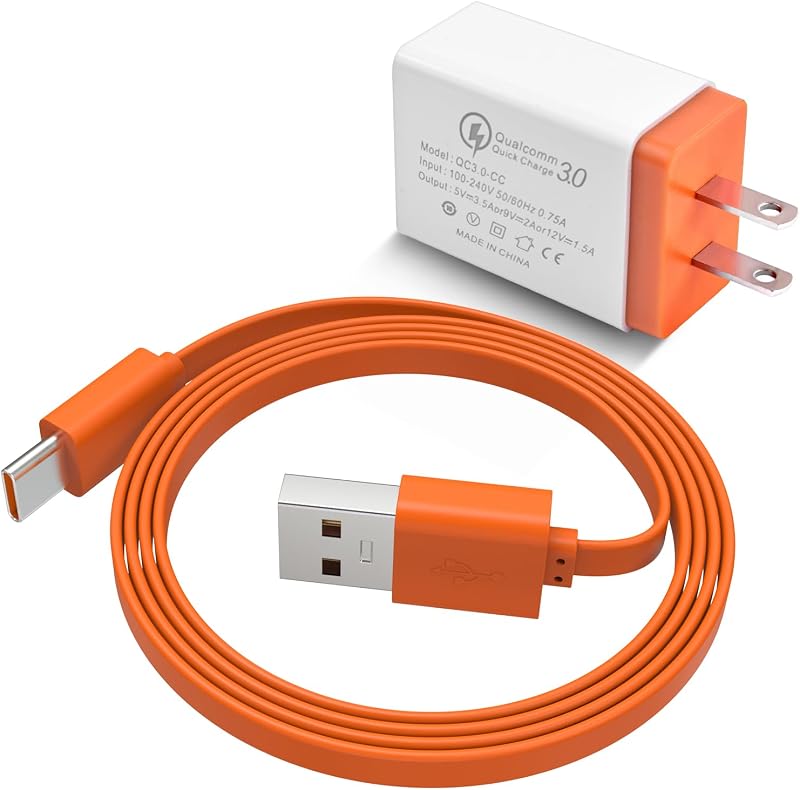 USB C Charging Cable Power Supply Charger Cord Adapter Compatible with J BL Charge 4, Charge 5, Charge 6, Flip 5, Flip 6, Flip 7, Pulse 4, Pulse 5, Clip 4, Clip 5, GO 3 Wireless Speaker (USB-C)