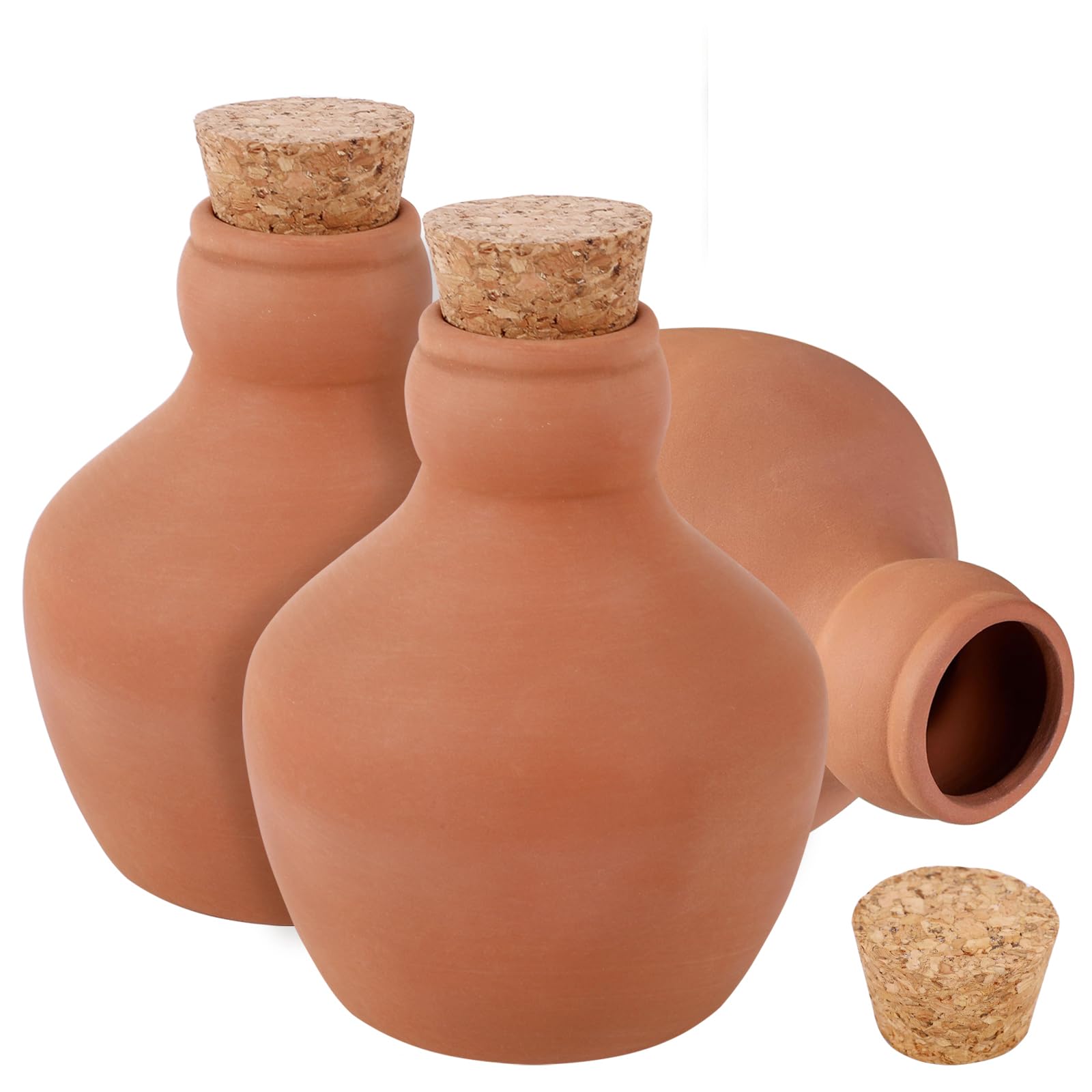 3er-Set 540ml Terracotta-Bewässerungskugel Mit Abdeckung | Bewässerungskugeln für Gartenbeete, Terrakotta Kugeln Bewässerung für Gemüsebeet Gewächshaus