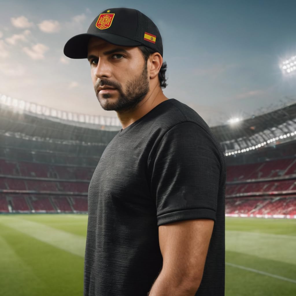 Spain Soccer Trucker Hat Embroidered Europe Champ Team Fan Snapback - Image 2