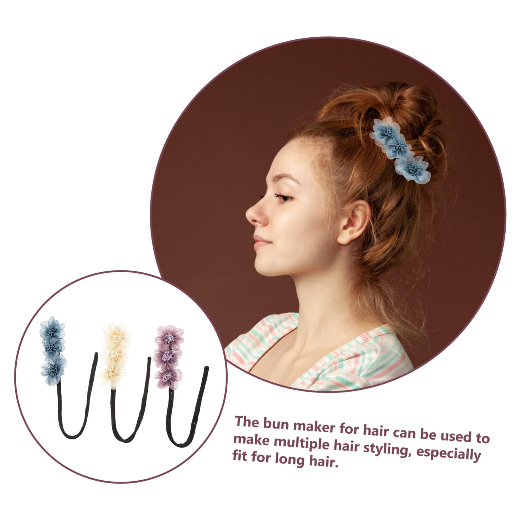 Healeved 15stücke Teiliges Dekorative Blumen Haarknoten-maker Einfach Zu Verwendende Haarstyling-haaraccessoires Für Schule Partys Und Alltag Leicht Und Langlebig