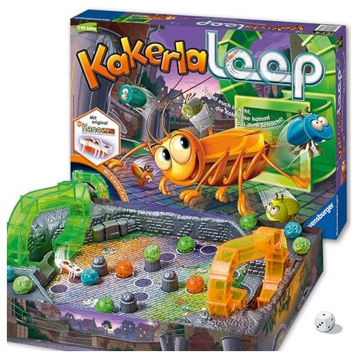 Ravensburger - Kakerlaloop 21123 - Kinderspiel mit elektronischer Kakerlake für Groß und Klein, Familienspiel für 2-4 Spieler, Kinderspiel ab 5 Jahren - Geburtstagsgeschenke