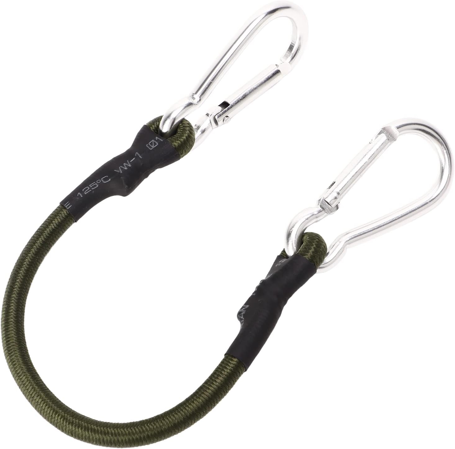 Generic Heavy Duty Bungee Cord, 8mm Rubber with Aluminum Alloy Hooks, for Outdoor Camping Hiking Mountaineering Fishing Tent Canopy Truck Binding (M)