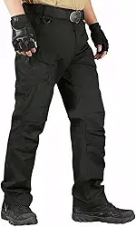 Calça masculina tática, resistente à água, Ripstop, calça cargo leve, para trabalho