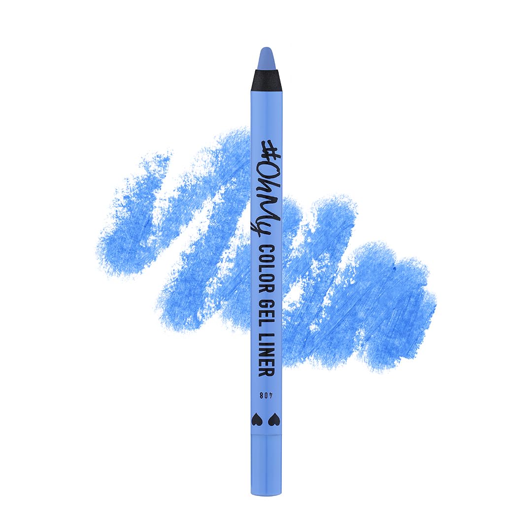 LAMEL Oh My Color Gel Eye liner – Shade 408 Azure| Waterproof, Smooth Eyeliner Pencil for All-Day Wear | 1.4g-picture-18