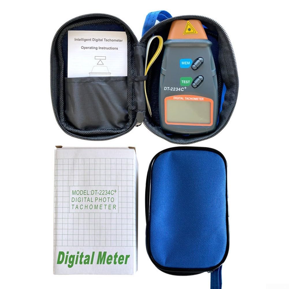 Contagiri digitale senza contatto con display LCD per la misurazione di giri da 2 5 giri/min a 99.999 giri/min