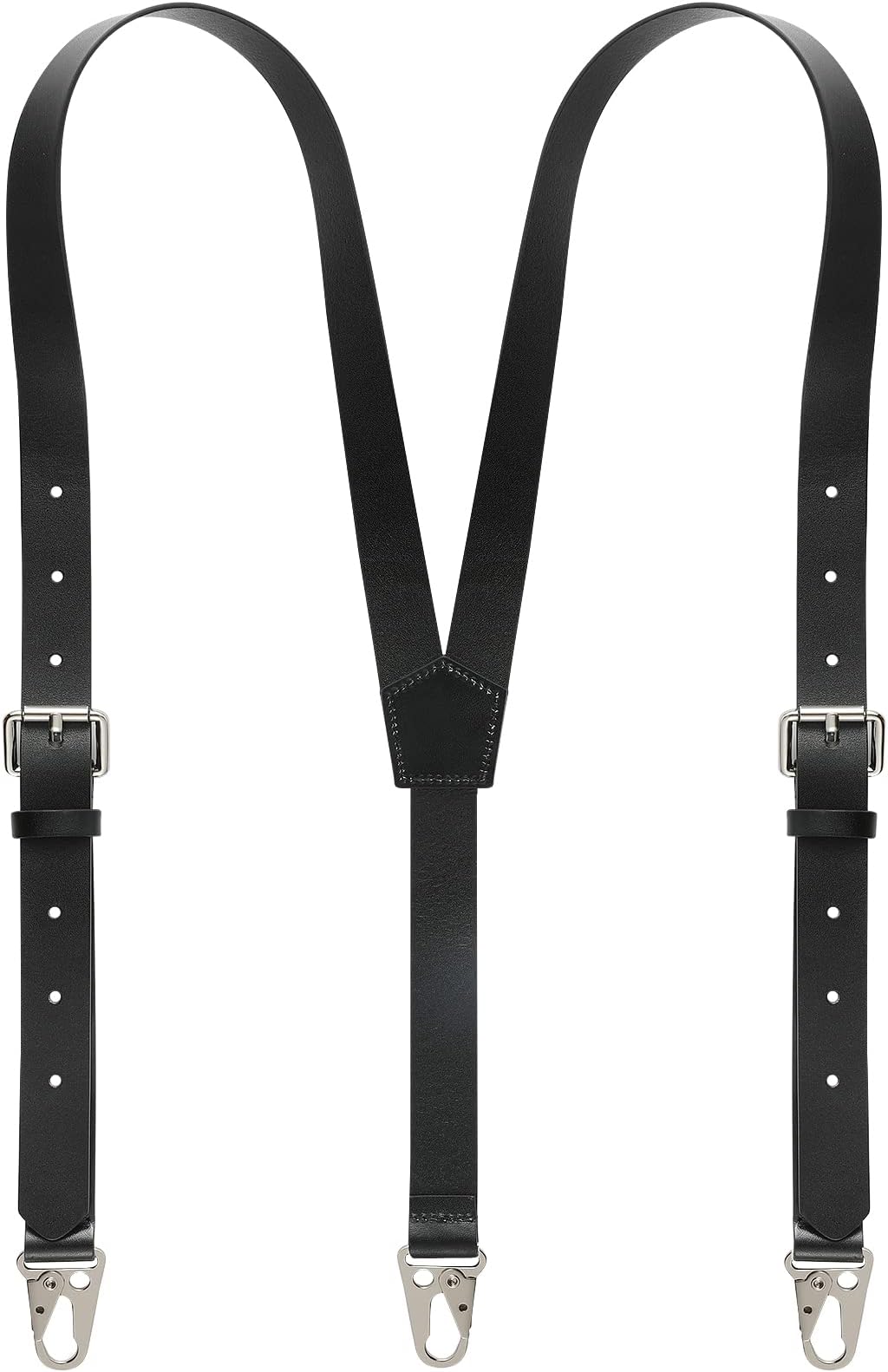 Genuine Leather Suspenders for Men, Y Design Hidden Suspenders Under Clothes, Adjustable Accessories for Men