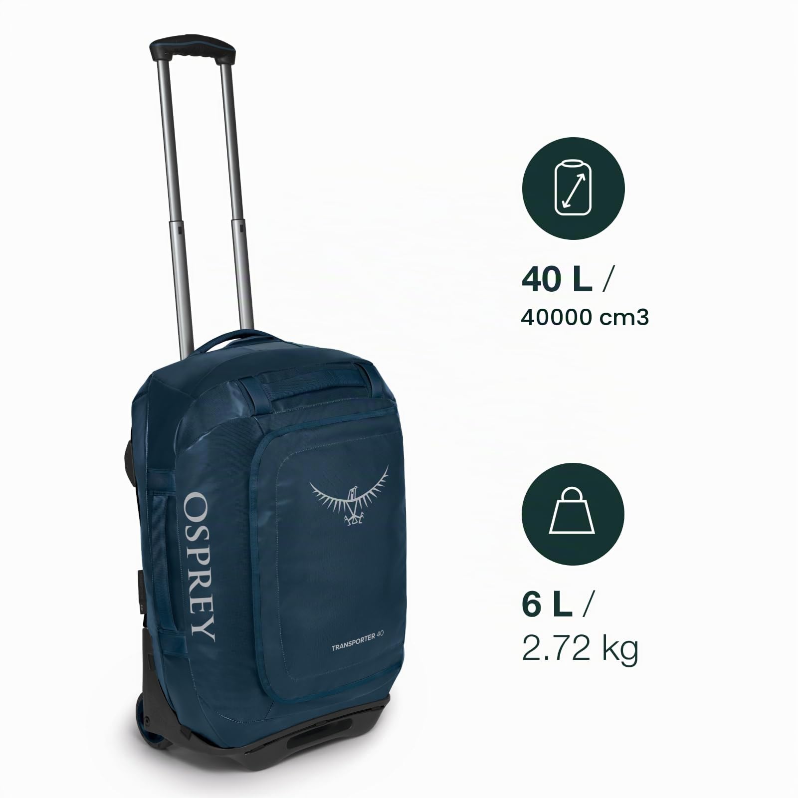 Osprey Unisex – Erwachsene Rolling Transporter 120 Duffel Bag