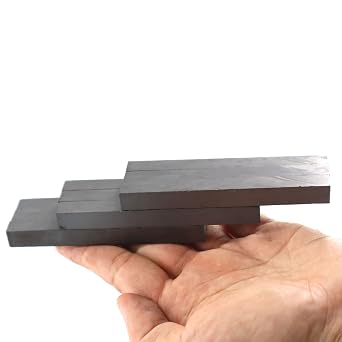 Heavy Duty Strong Long Ceramic C8 Ferrite Rectangle Bar Magnets 2/5x2/5x4 (Pack of 9)