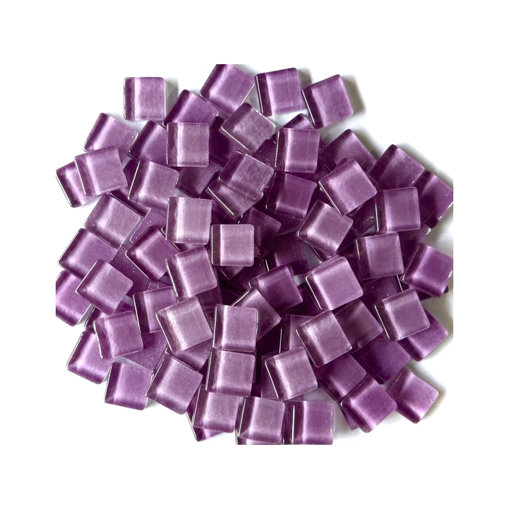 Glossy 15x15x3.5mm Crystal Glass 200 Gm Royal Purple PL-200-image-33