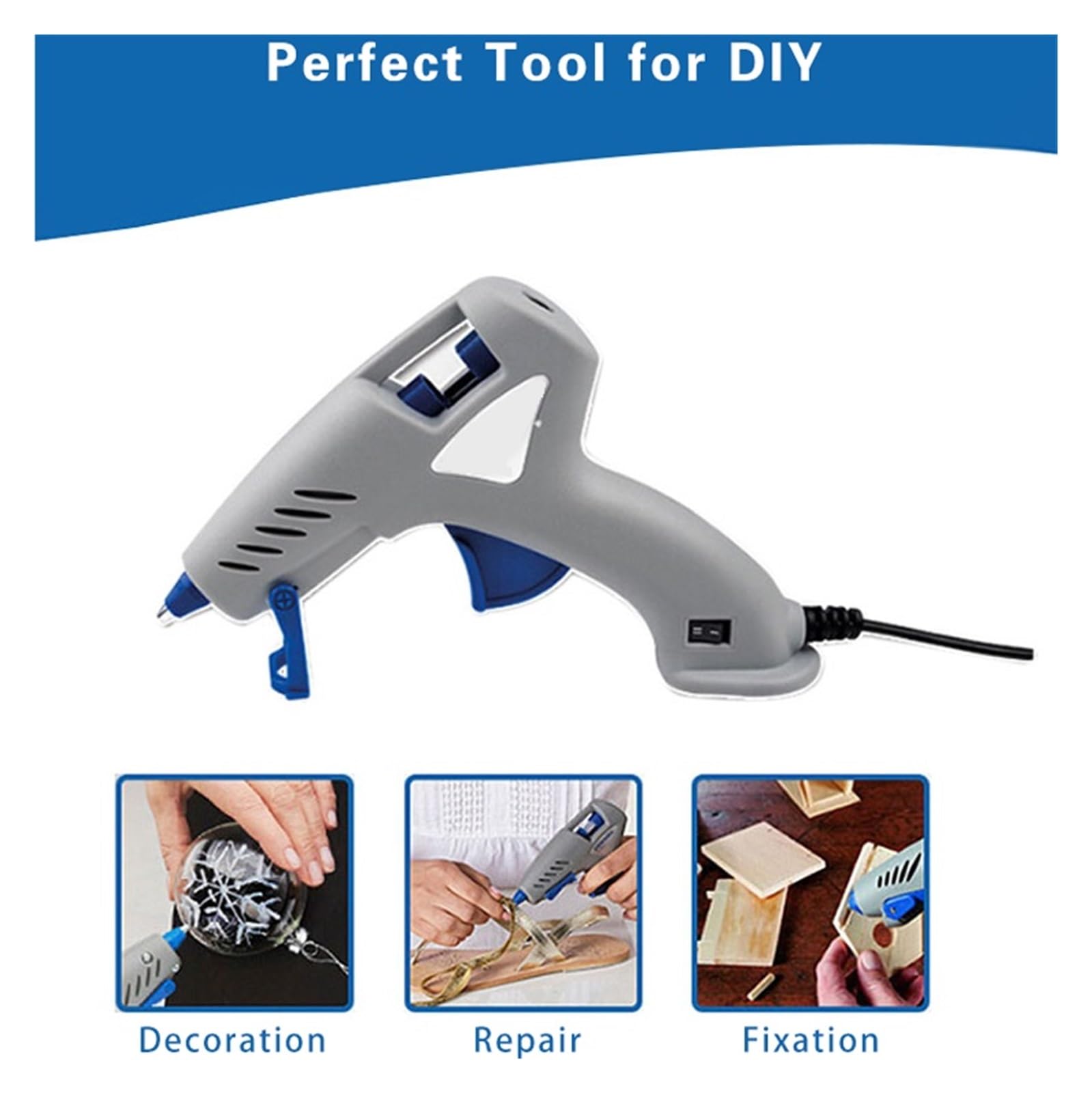 Profesjonalny Pistolet Do Klejenia Na Gorąco DIY Zestaw Narzędzi Naprawy 7mm Kleje W Sztyfcie Klej Topliwy Szybki Szybkie Nagrzewanie