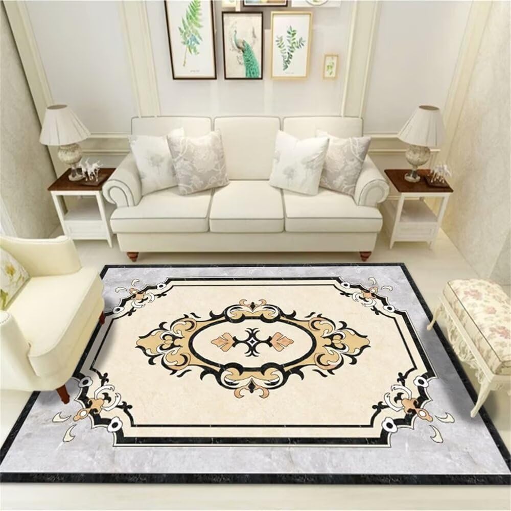 Tapis de salon à motif créatif unique noir pour sublimer votre intérieur