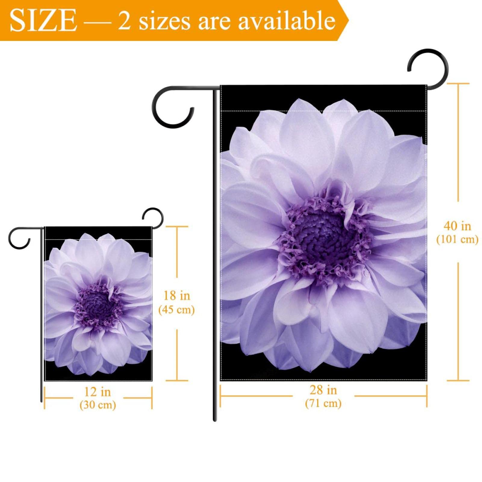 BLKWHT Bandiera Da Giardino Floreale Primaverile – 30,5x45,7 Cm, Double Face Con Viole Del Pensiero, In Iuta
